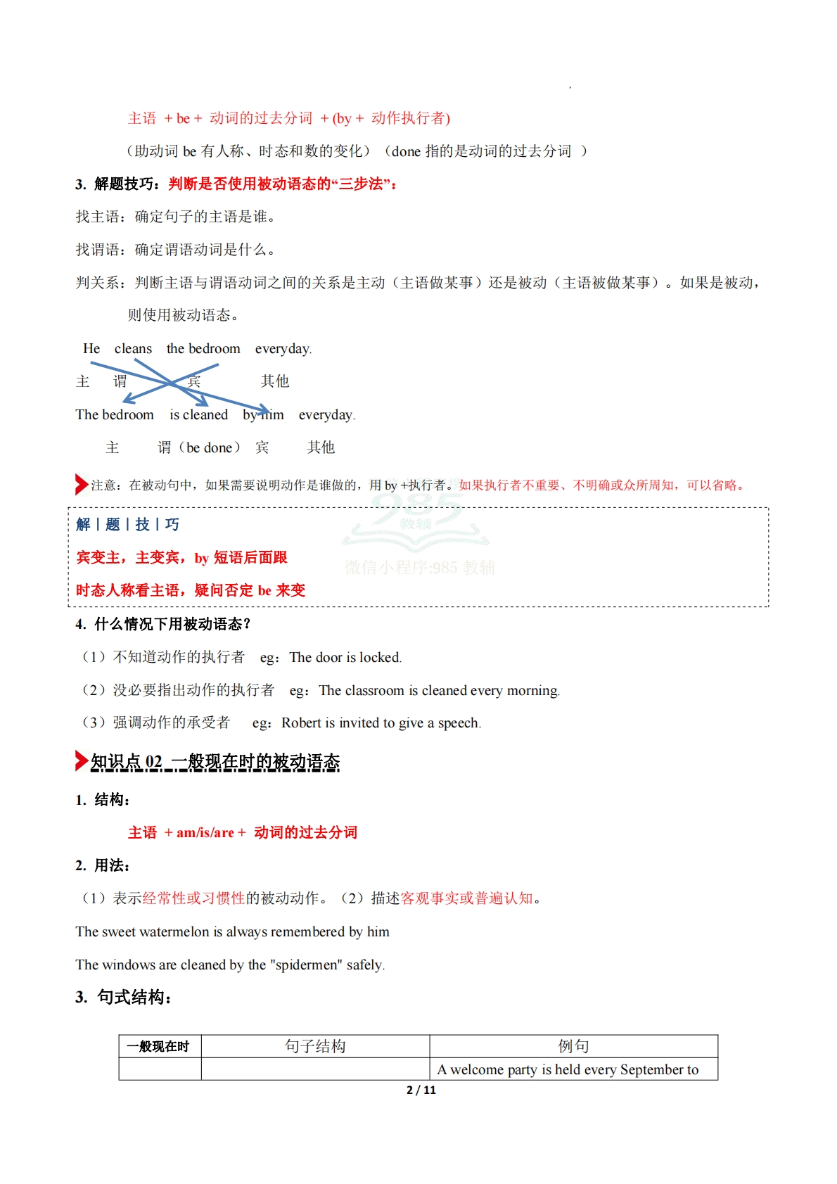图片[2]-专题01 被动语态（期中复习讲义）（原卷版）.pdf-七宝：认真做好一件事