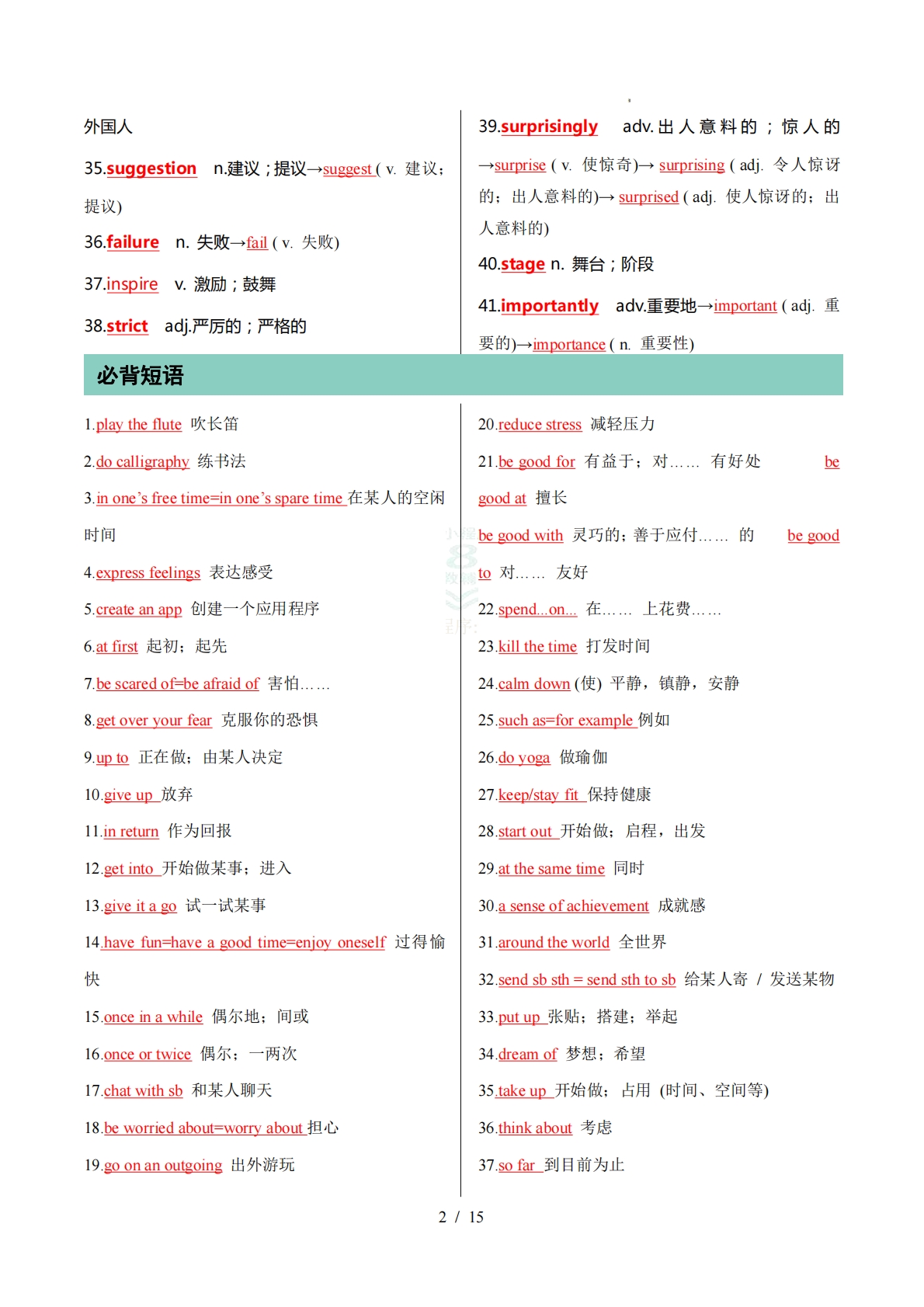 图片[2]-专题01 Units 1~2 单词短语句型语法（期中复习知识清单）（背诵版）.pdf-七宝：认真做好一件事