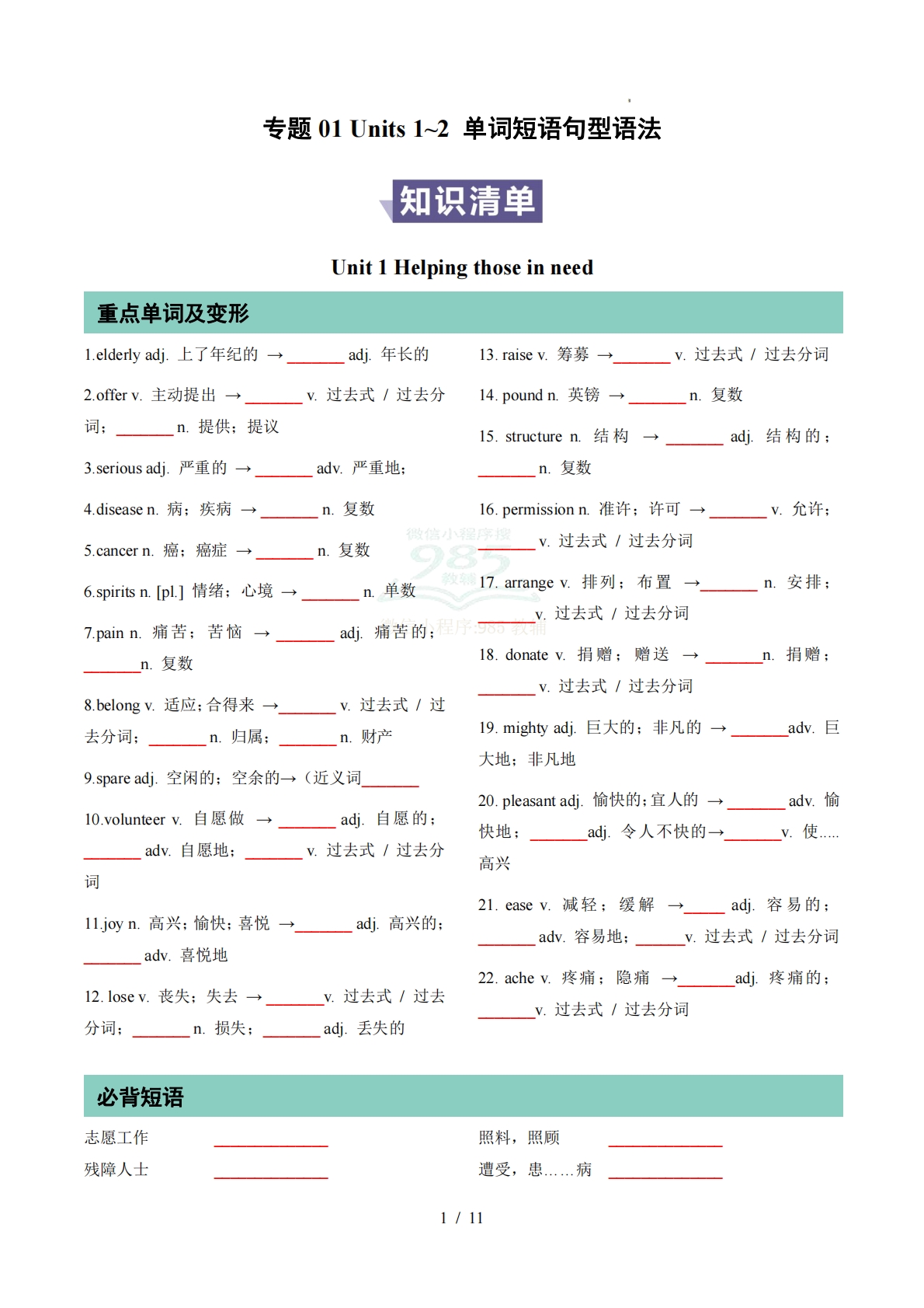 专题01 Units 1~2 单词短语句型语法（期中复习知识清单）（默写版）.pdf-七宝：认真做好一件事