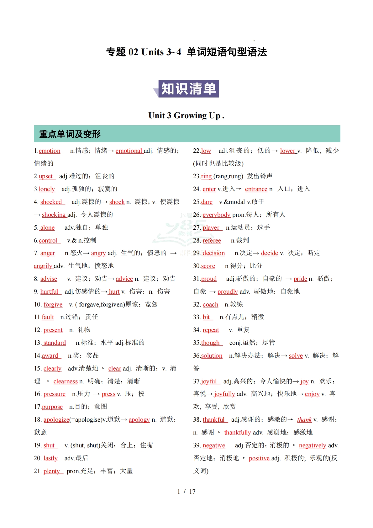 专题02 Units 3~4 单词短语句型语法（期中复习知识清单）（背诵版）.pdf-七宝：认真做好一件事