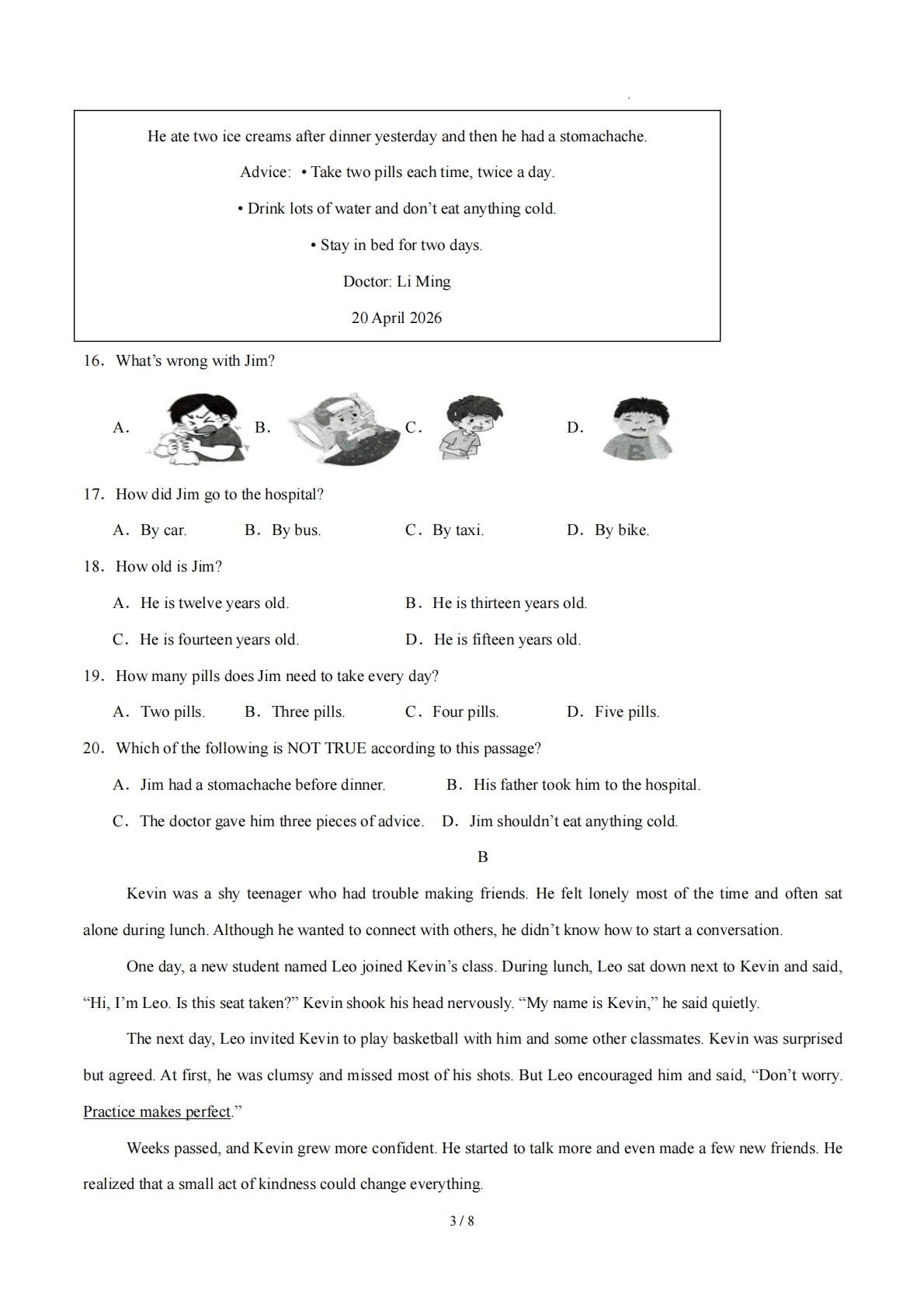 图片[3]-八年级英语期中模拟卷02（考试版A4）【测试范围：Units 1~4】（新教材人教版）.pdf-七宝：认真做好一件事