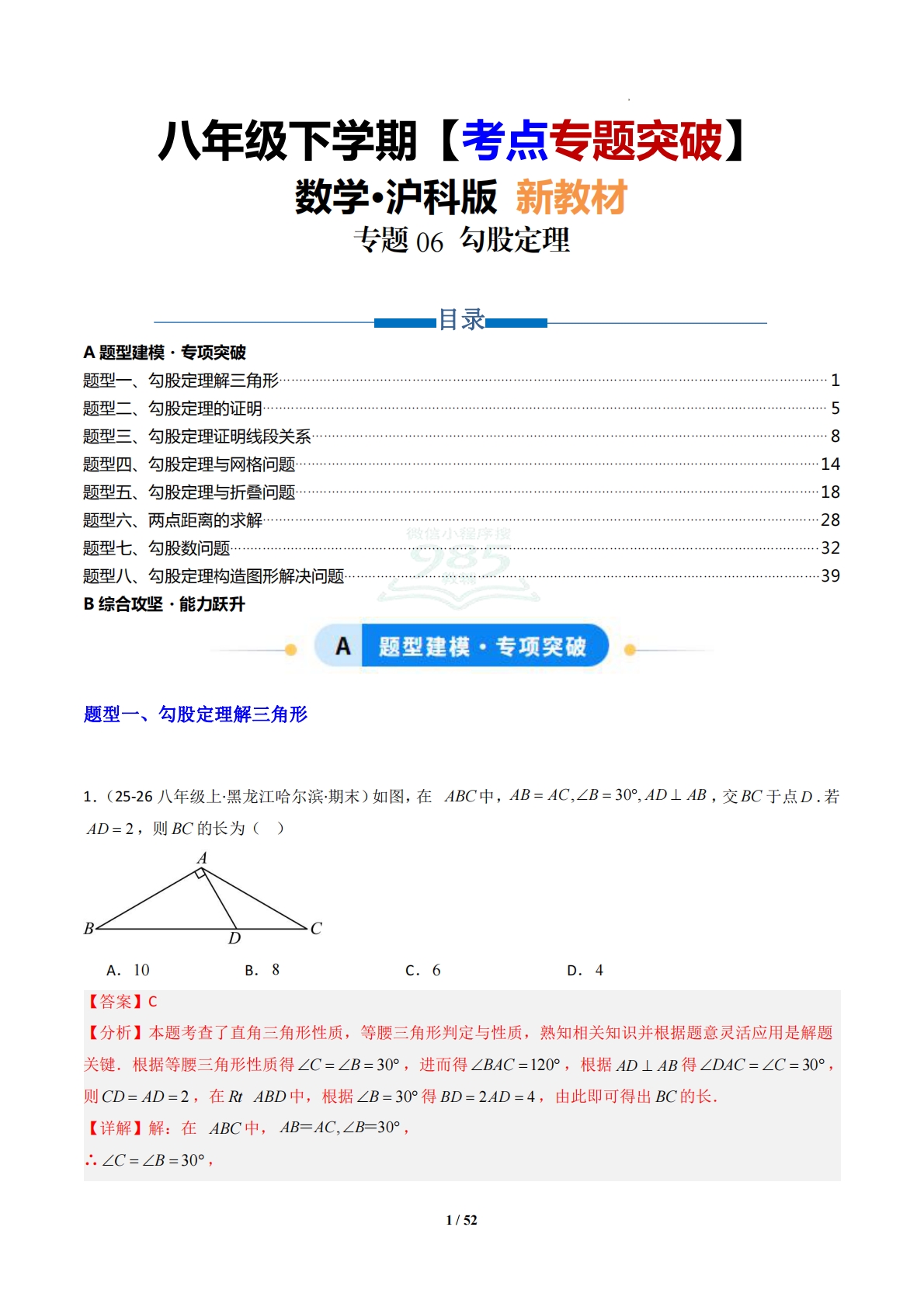 专题06 勾股定理-解析版.pdf-七宝：认真做好一件事