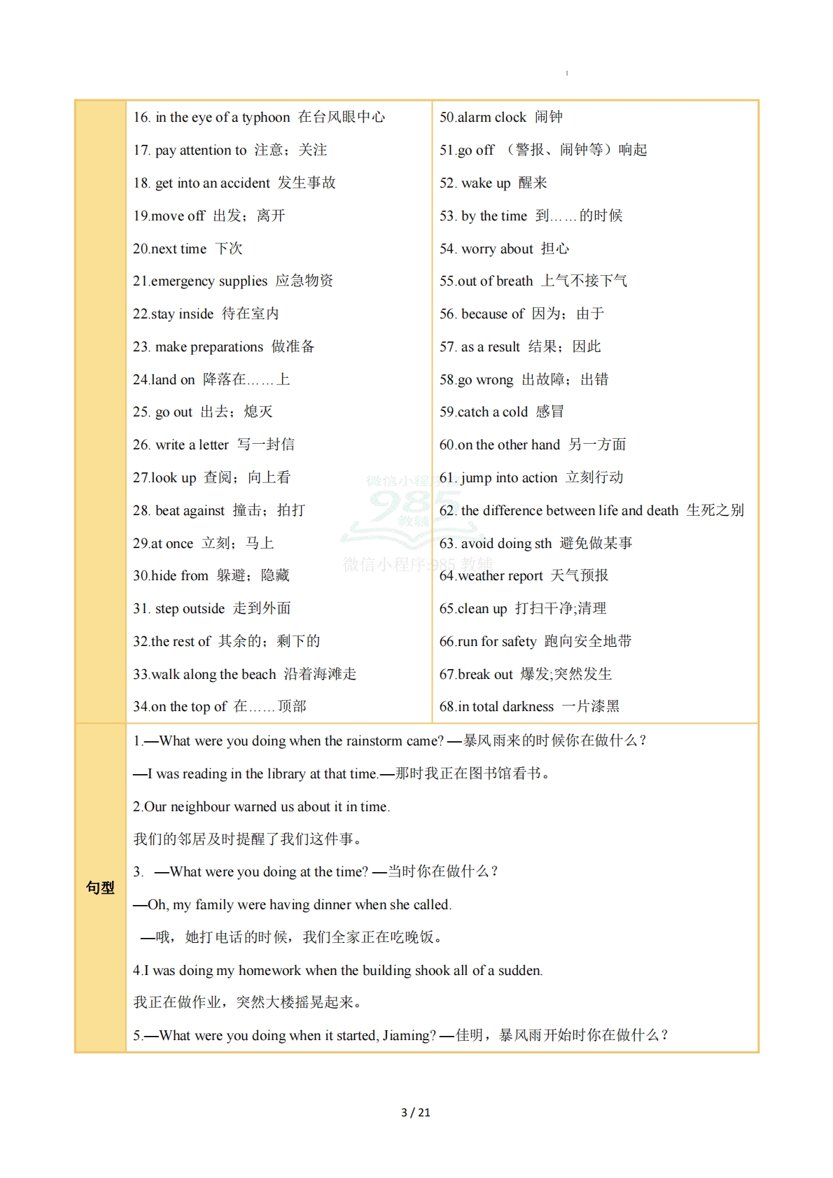图片[3]-Unit 5 Nature’s Temper（知识清单）（背诵版）.pdf-七宝：认真做好一件事