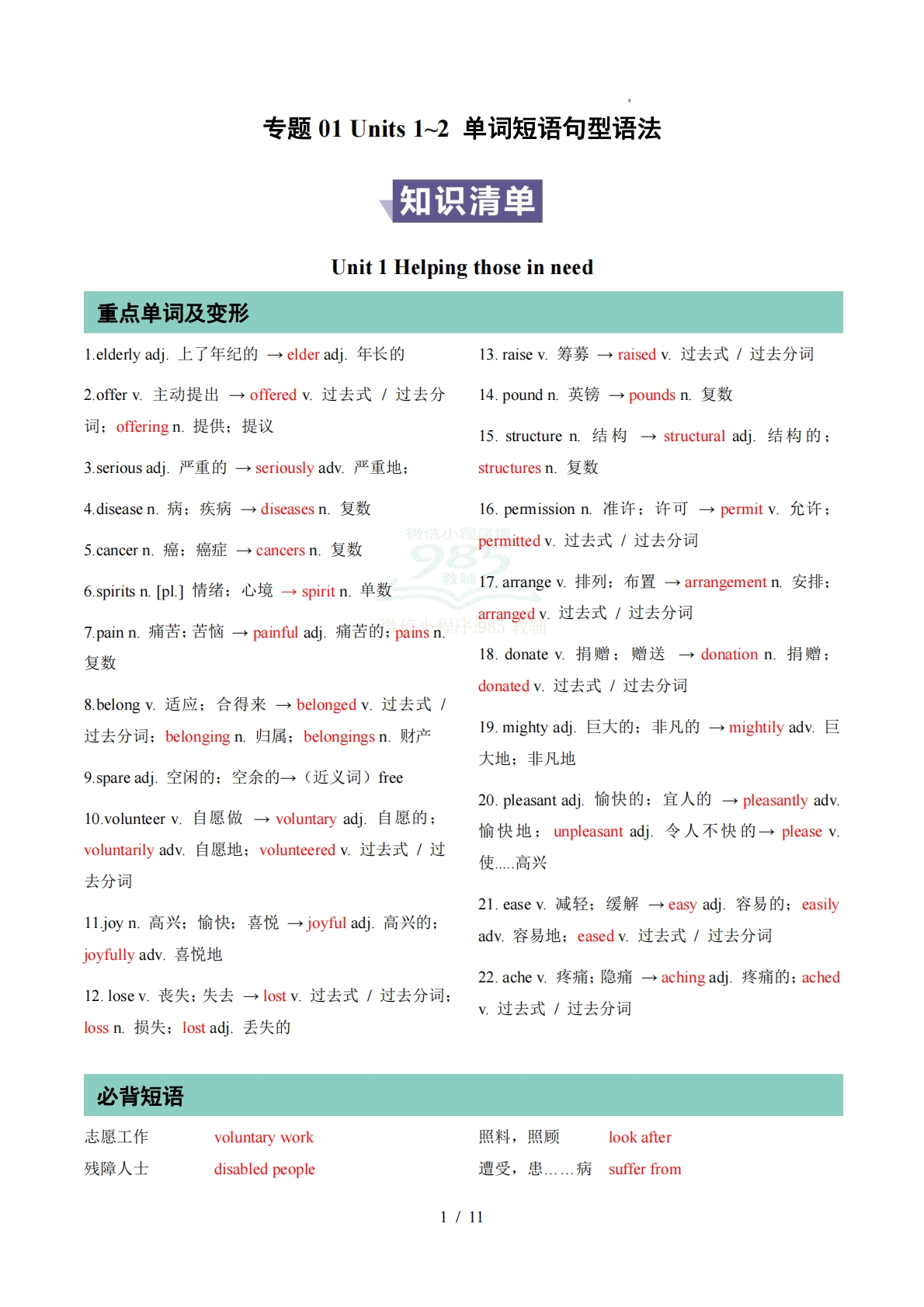 专题01 Units 1~2 单词短语句型语法（期中复习知识清单）（背诵版）.pdf-七宝：认真做好一件事