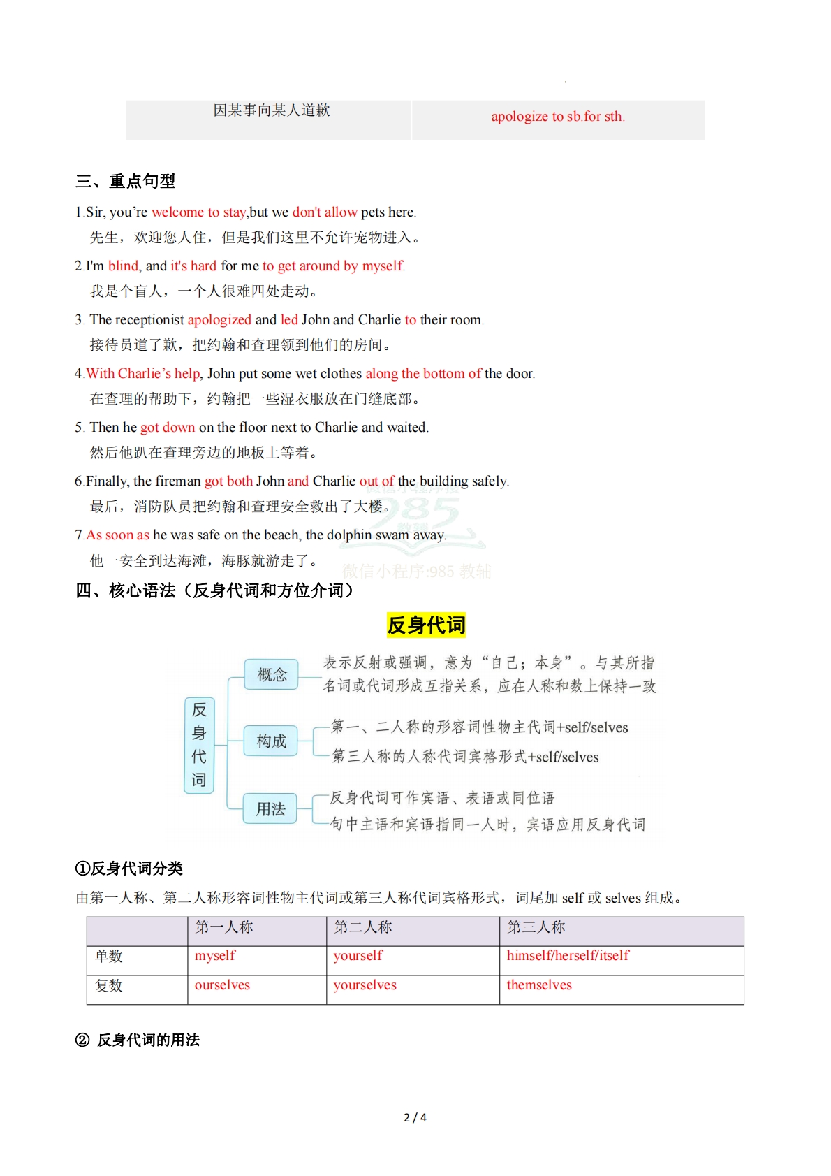 图片[2]-Unit 4 Our animal friends 单元核心知识（背诵默写任务单）（背诵版）.pdf-七宝：认真做好一件事