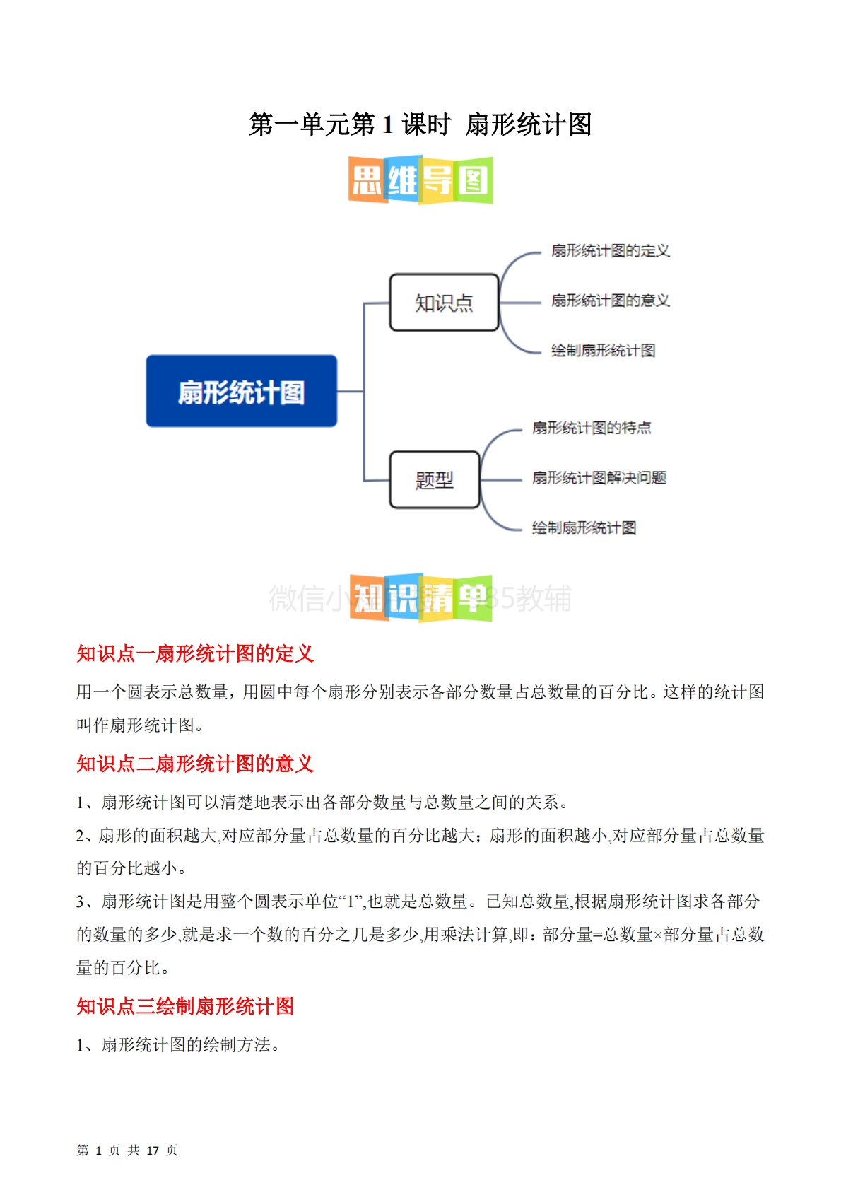 第一单元第1课时 扇形统计图（3个知识点 3类热点题型精讲）（分层作业）.pdf-七宝：认真做好一件事