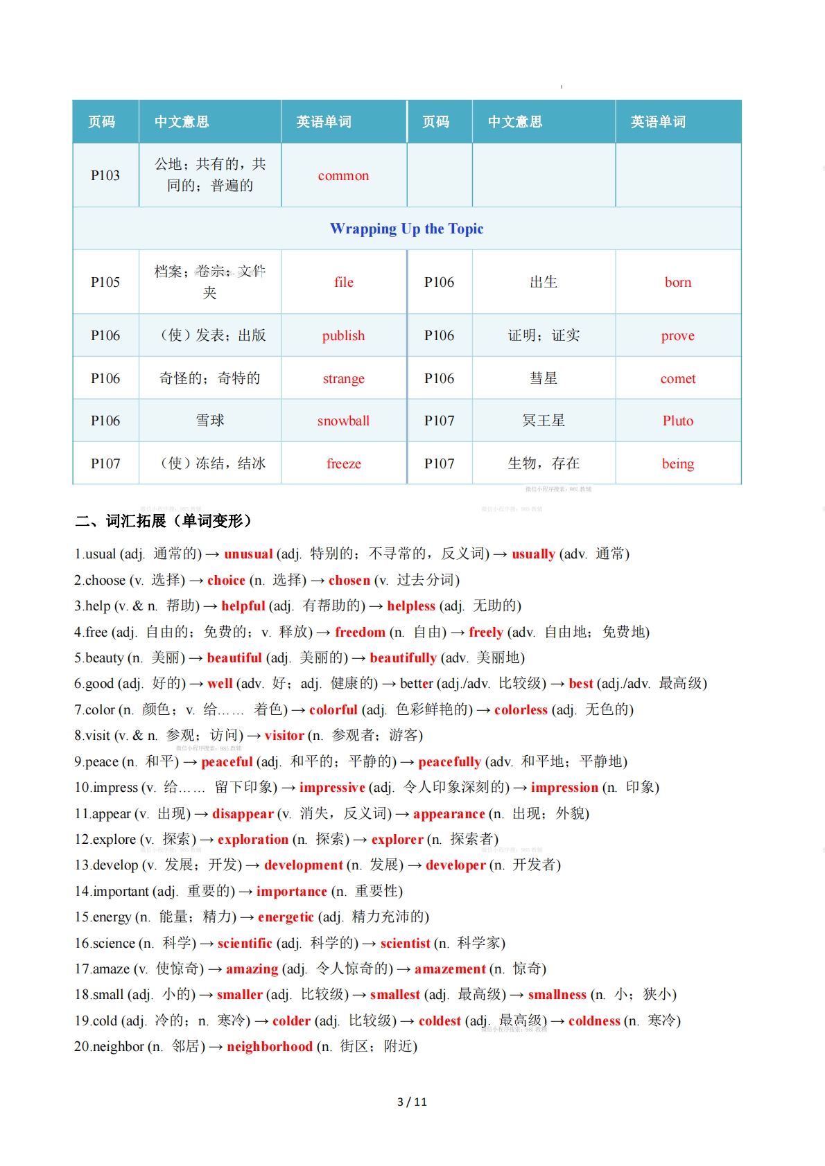 图片[3]-Unit 6 Earth and Beyond（重难词汇精练）（解析版） .pdf-七宝：认真做好一件事
