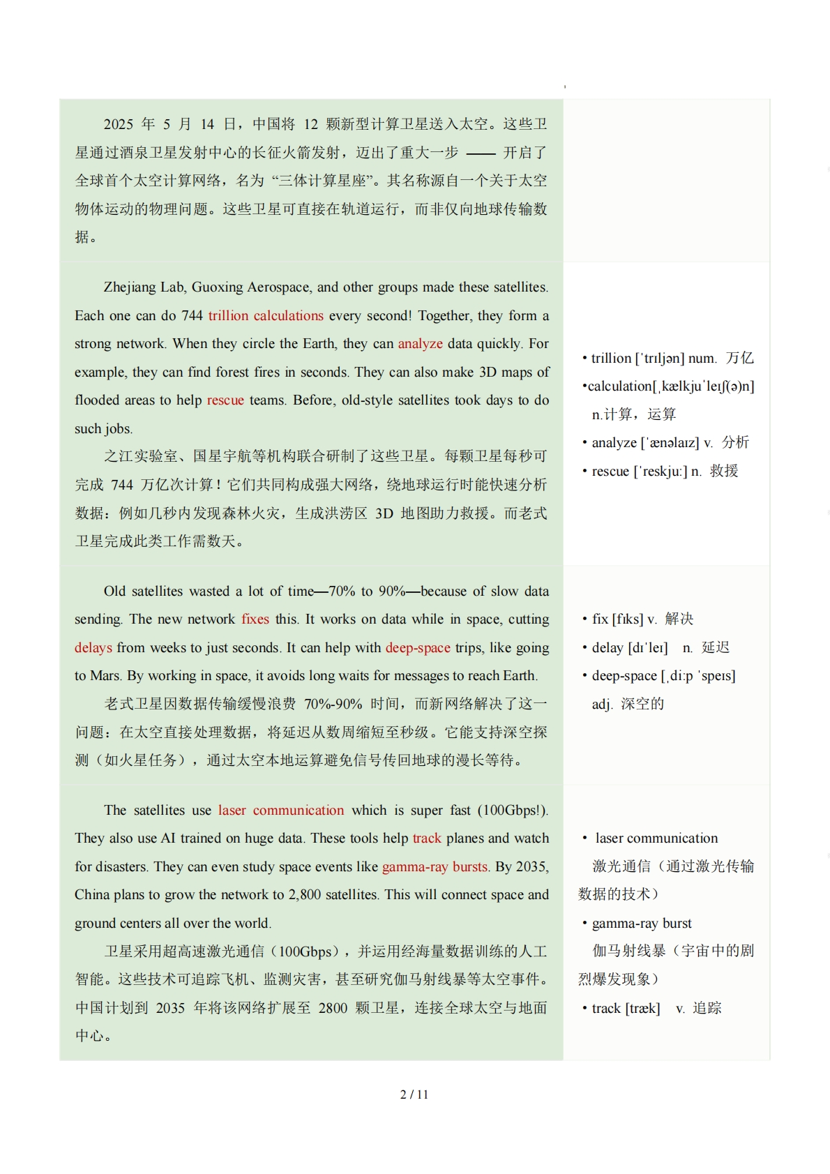 图片[2]-Unit 6 Earth and Beyond 宇宙探索（学习，教育，资料，试卷阅读精练）（原卷版）.pdf-七宝：认真做好一件事