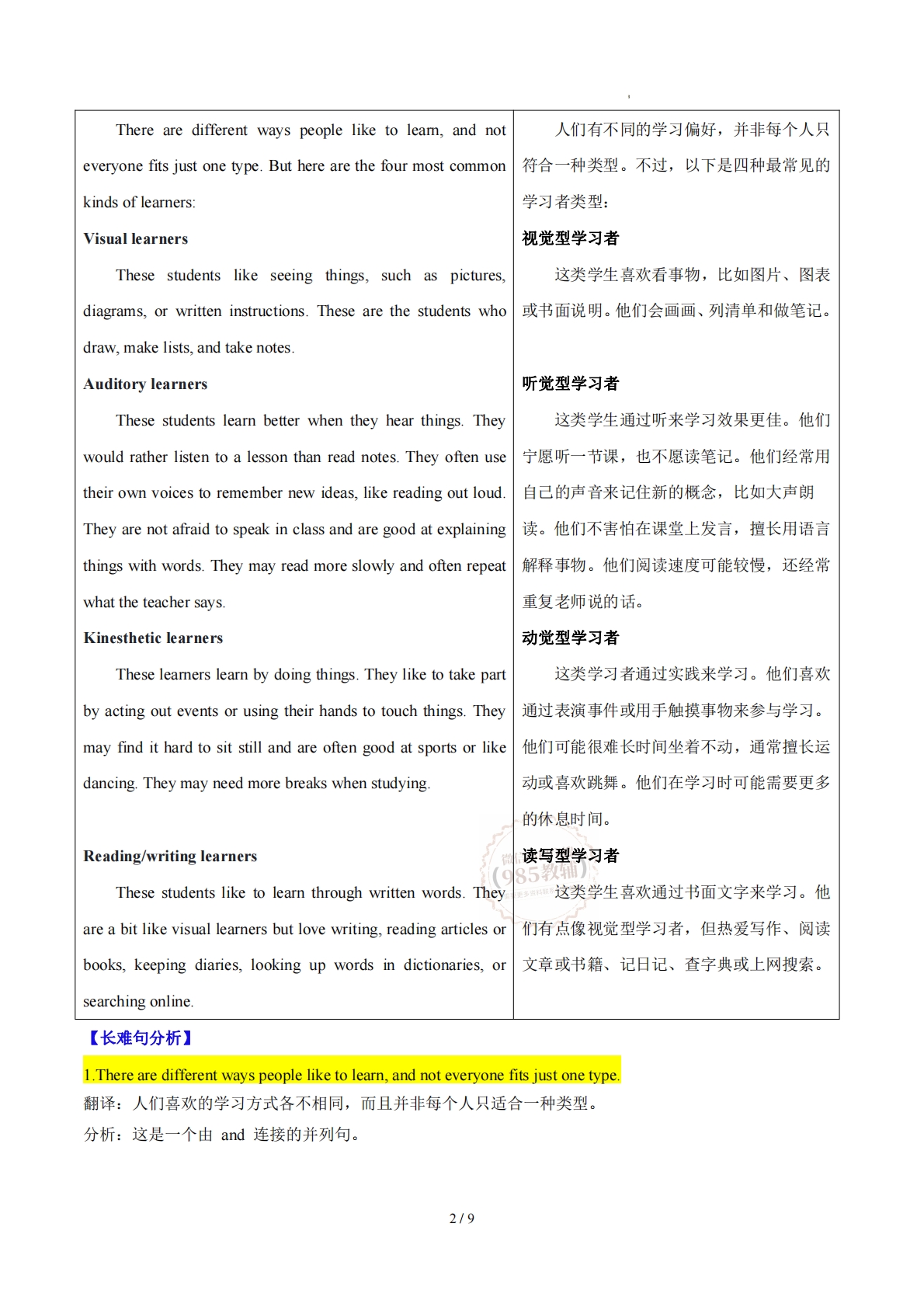 图片[2]-Unit 3 To be a good learner 学习体验（学习，教育，资料，试卷阅读精练）（原卷版）.pdf-七宝：认真做好一件事