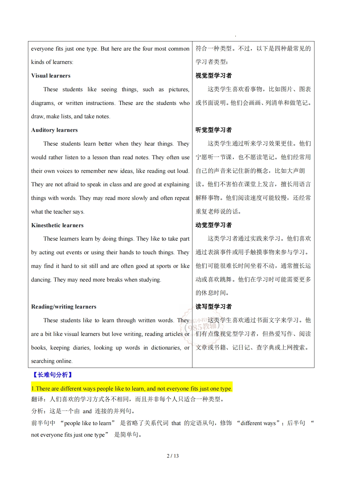 图片[2]-Unit 3 To be a good learner 学习体验（学习，教育，资料，试卷阅读精练）（解析版）.pdf-七宝：认真做好一件事