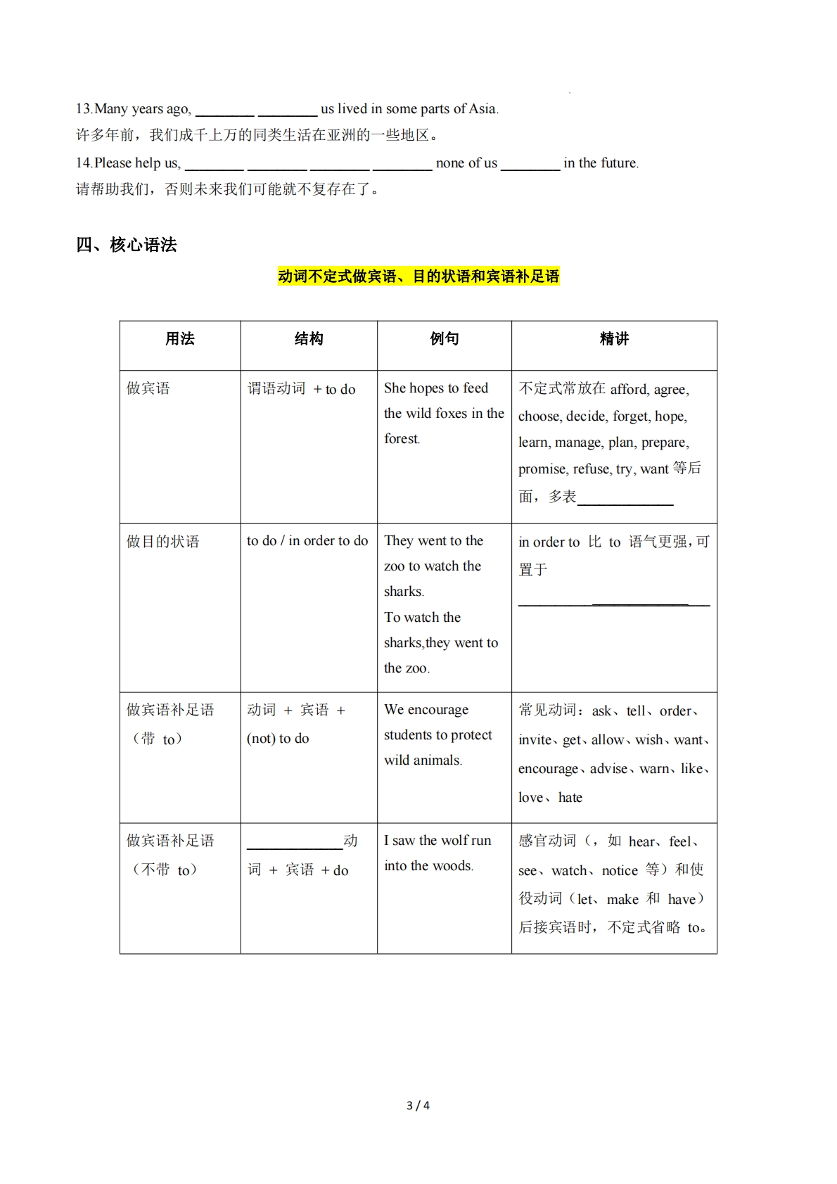 图片[3]-Unit 5 Wild animals（单元核心知识）（默写版）.pdf-七宝：认真做好一件事