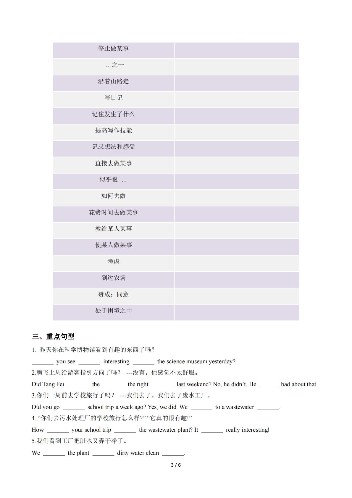 图片[3]-Unit 7   A Day to Remember 单元核心知识（背诵默写任务单）（默写版）.pdf-七宝：认真做好一件事