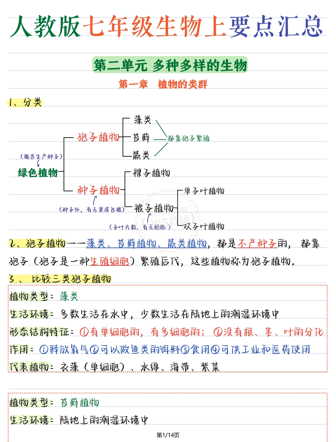 七年级生物上册第二单元.pdf-七宝：认真做好一件事
