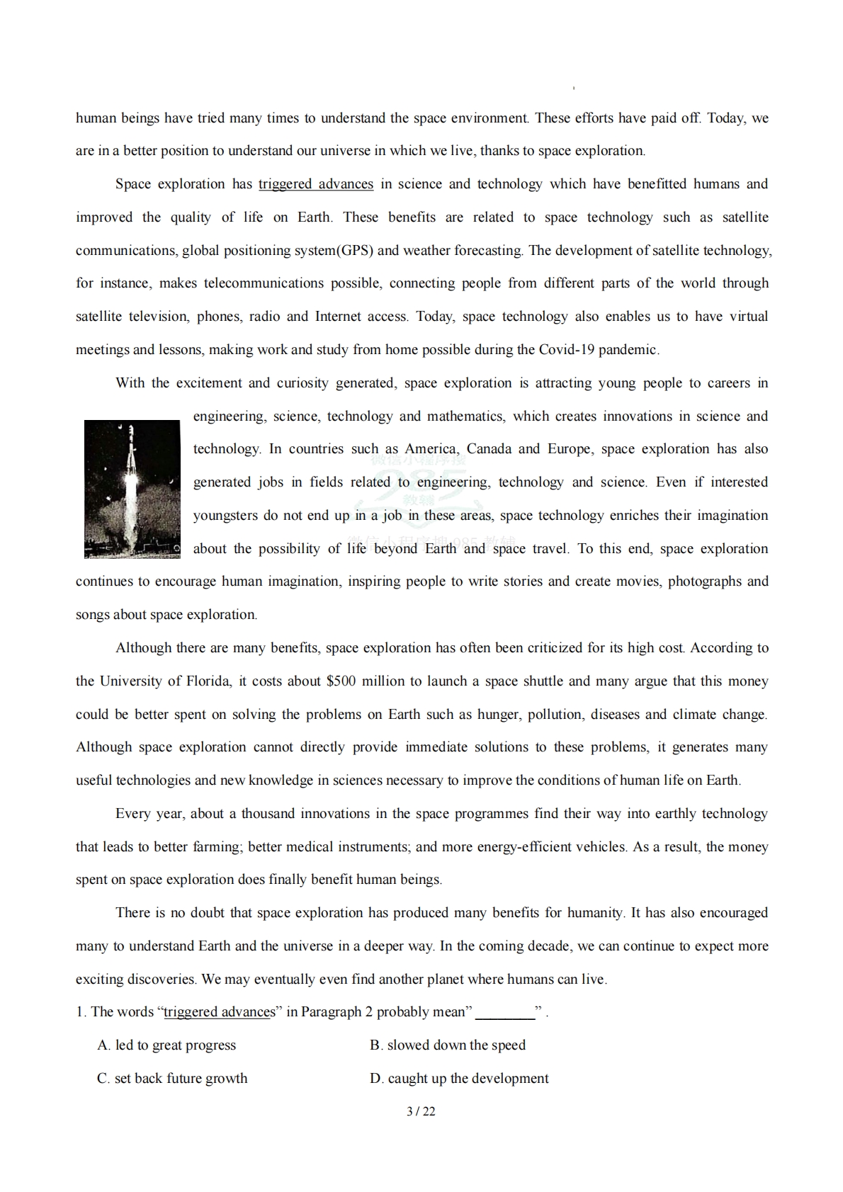 图片[3]-Unit 7 Space exploration 人与自然：航天与航空（学习，教育，资料，试卷阅读精练）（解析版）.pdf-七宝：认真做好一件事